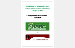 SF1 vs JSC CUGNAUX : DIMANCHE 01 NOVEMBRE 2015