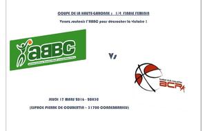 17 MARS 2016 : 1/4 FINALE FEMININE COUPE HAUTE GARONNE