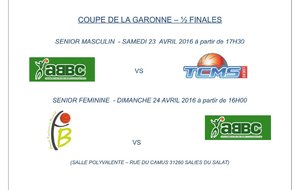 1/2 FINALES COUPE DE LA GARONNE