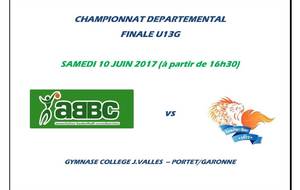 U13G : SAMEDI 10 JUIN FINALE CHAMPIONNAT