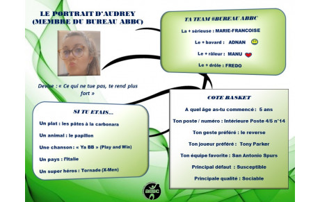 LE PORTRAIT DU JOUR : AUDREY (BUREAU ABBC)