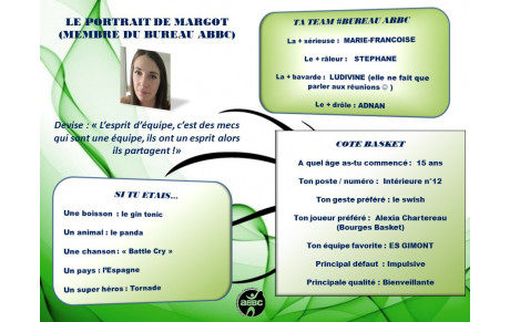 LE PORTRAIT DU JOUR : MARGOT (BUREAU ABBC)