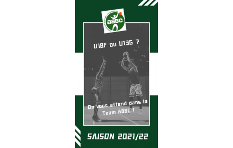 SAISON 2021-2022 : RECRUTEMENT U18F &amp; U13G